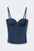 14+ bustier singlet - Navy blazer