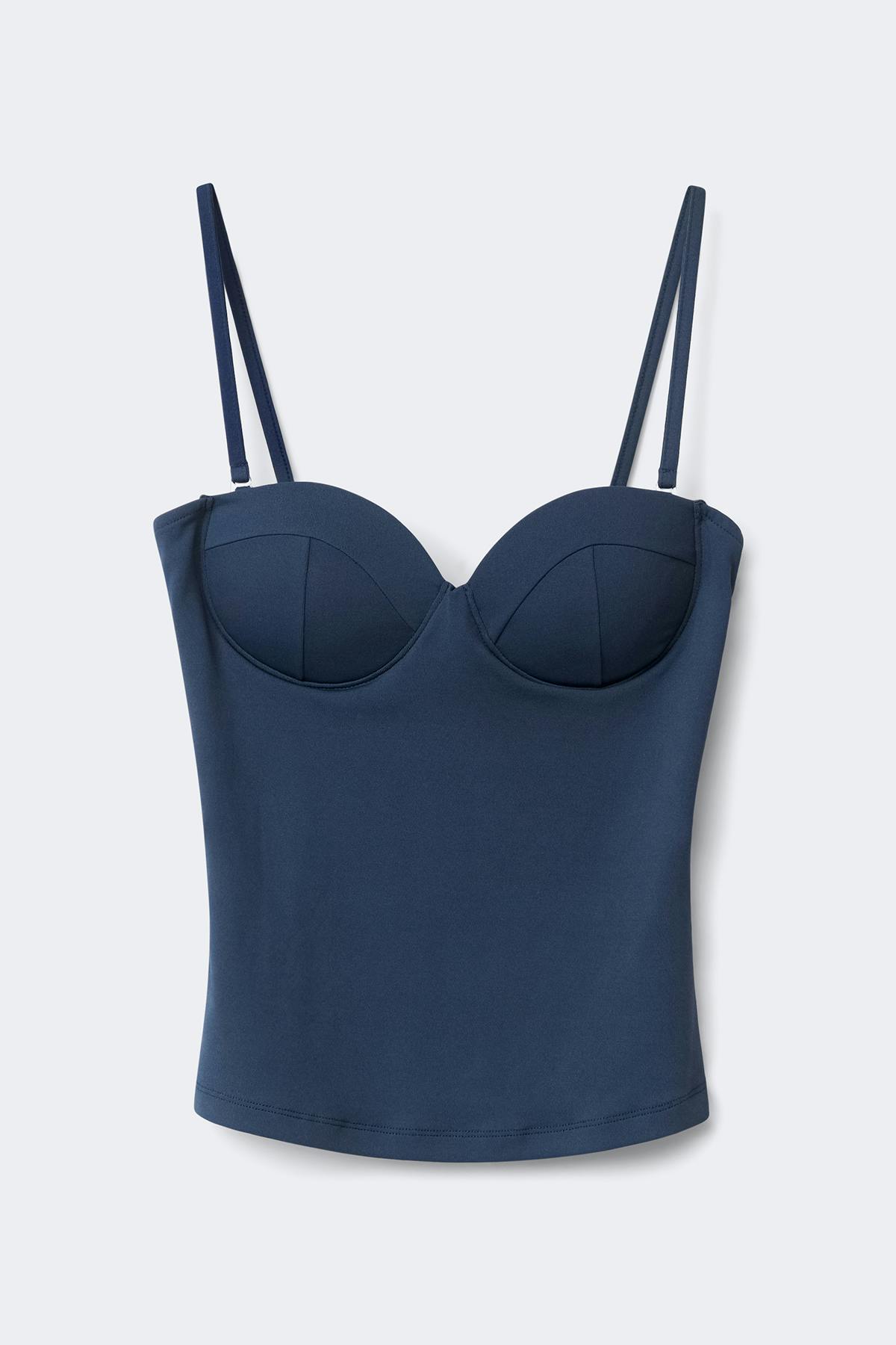 14+ bustier singlet - Navy blazer