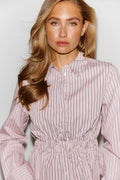 Smock shirt - Mauve/stripe