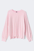 Oversized pyjamas top - Pink stripe