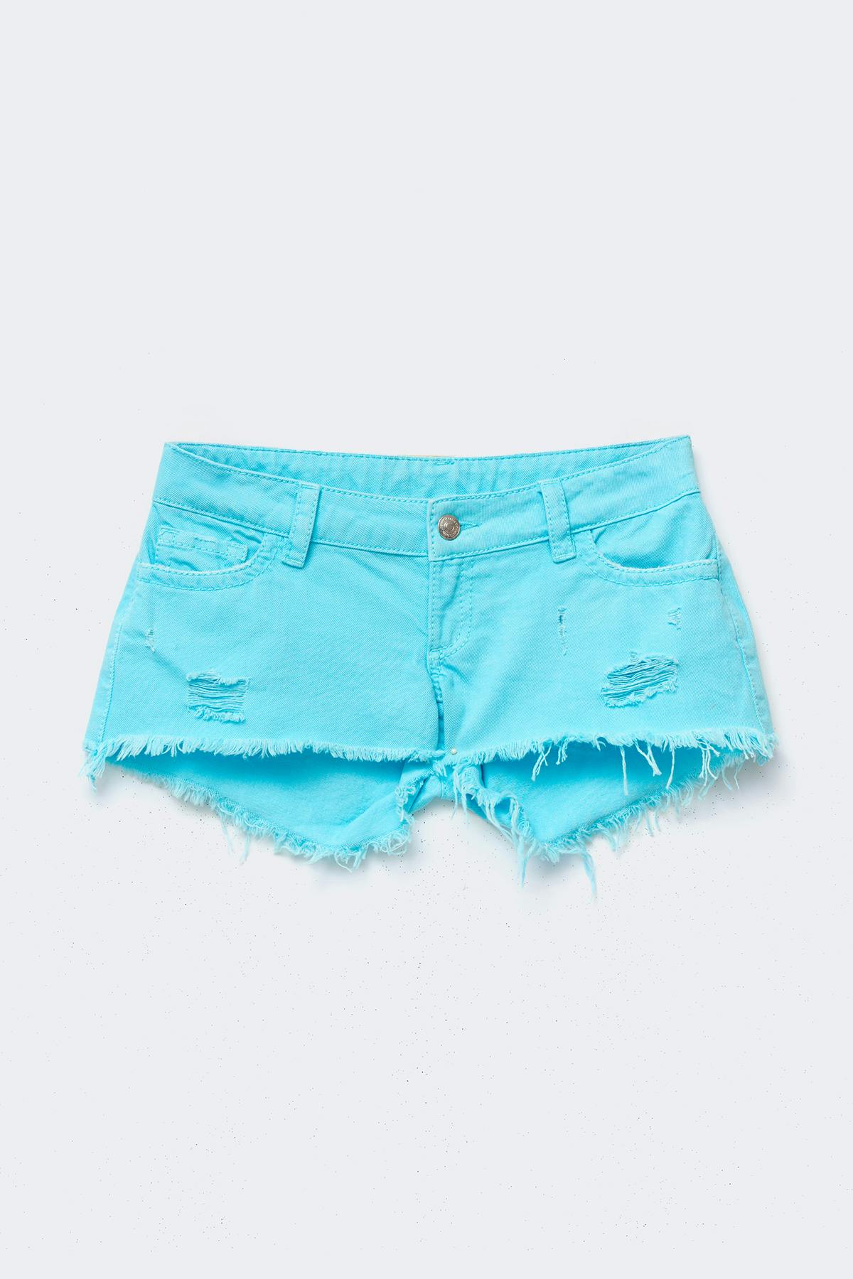 14+ cali dream denim shorts - Turquoise light