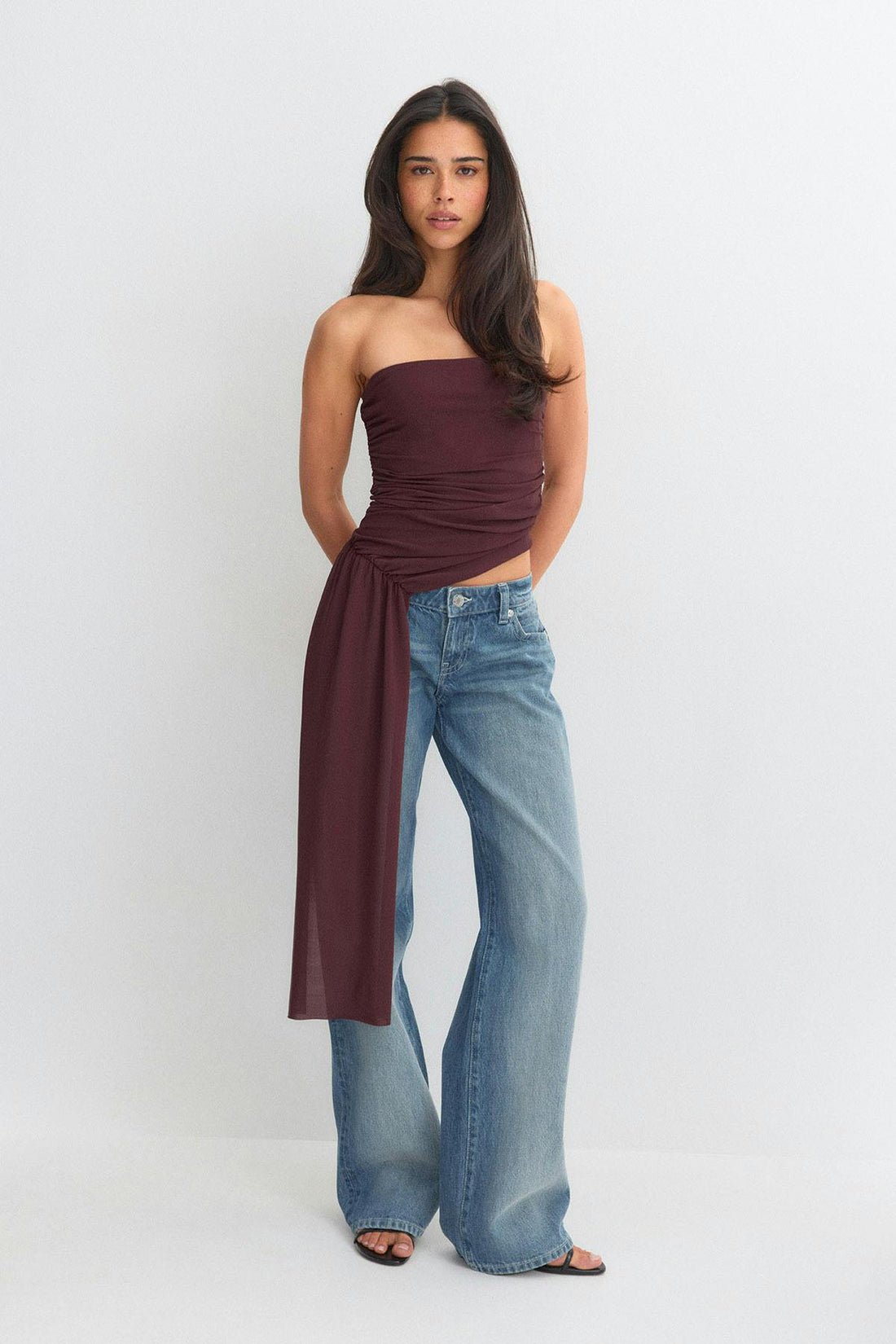 Ruched top - Decadent chocolate