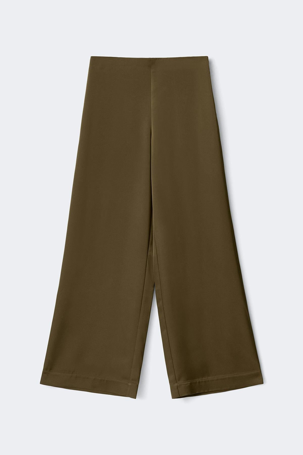 Glow tall satin trousers - Taupe grey