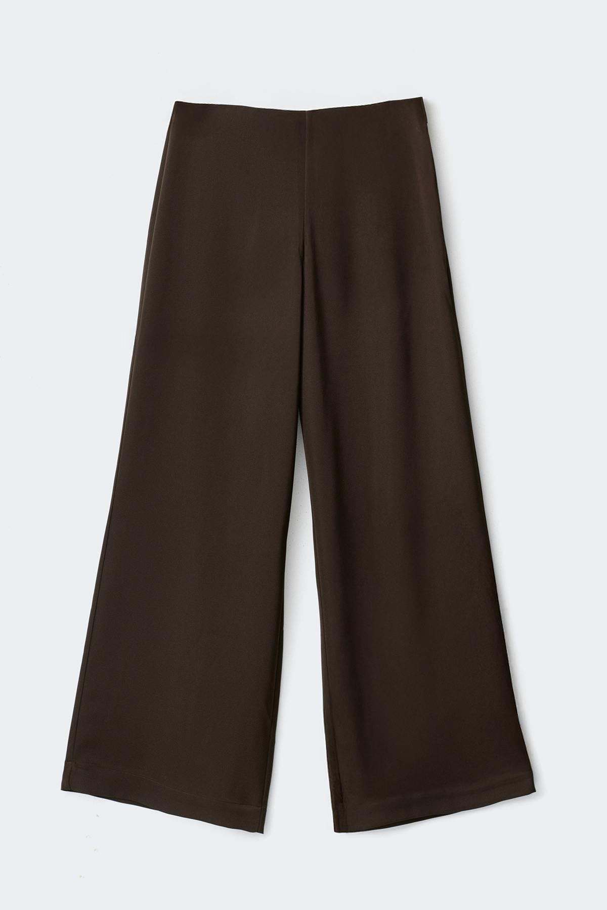 Glow tall satin trousers - Taupe grey