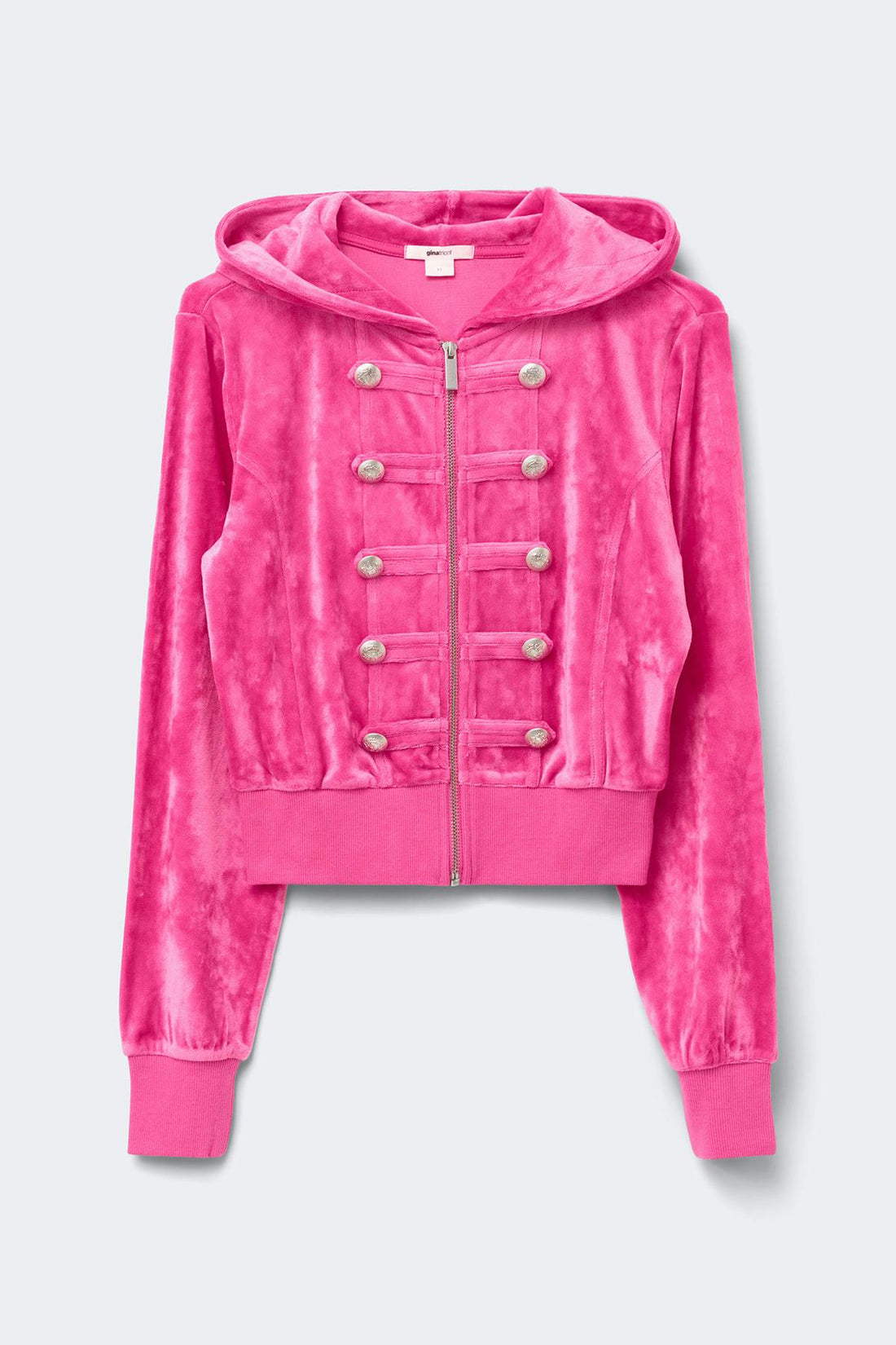 14+ velour zip hood - Rose