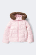 Y petite padded fur jacket