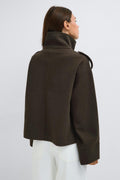 High neck short felt jacket - Sky captain