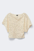 Sequins beach top - Crème