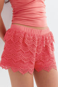 Y crochet shorts - Corail