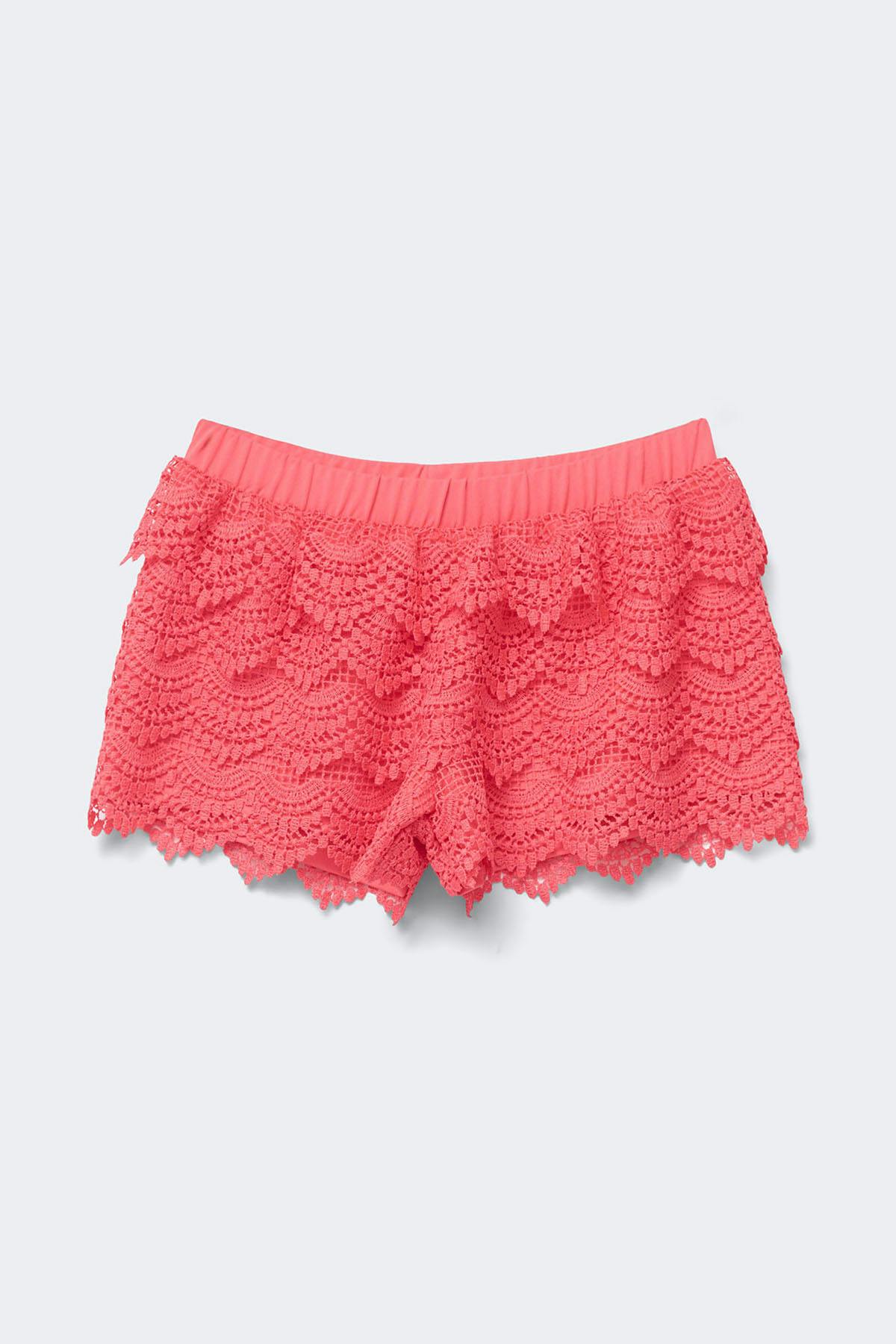 Y crochet shorts - Corail