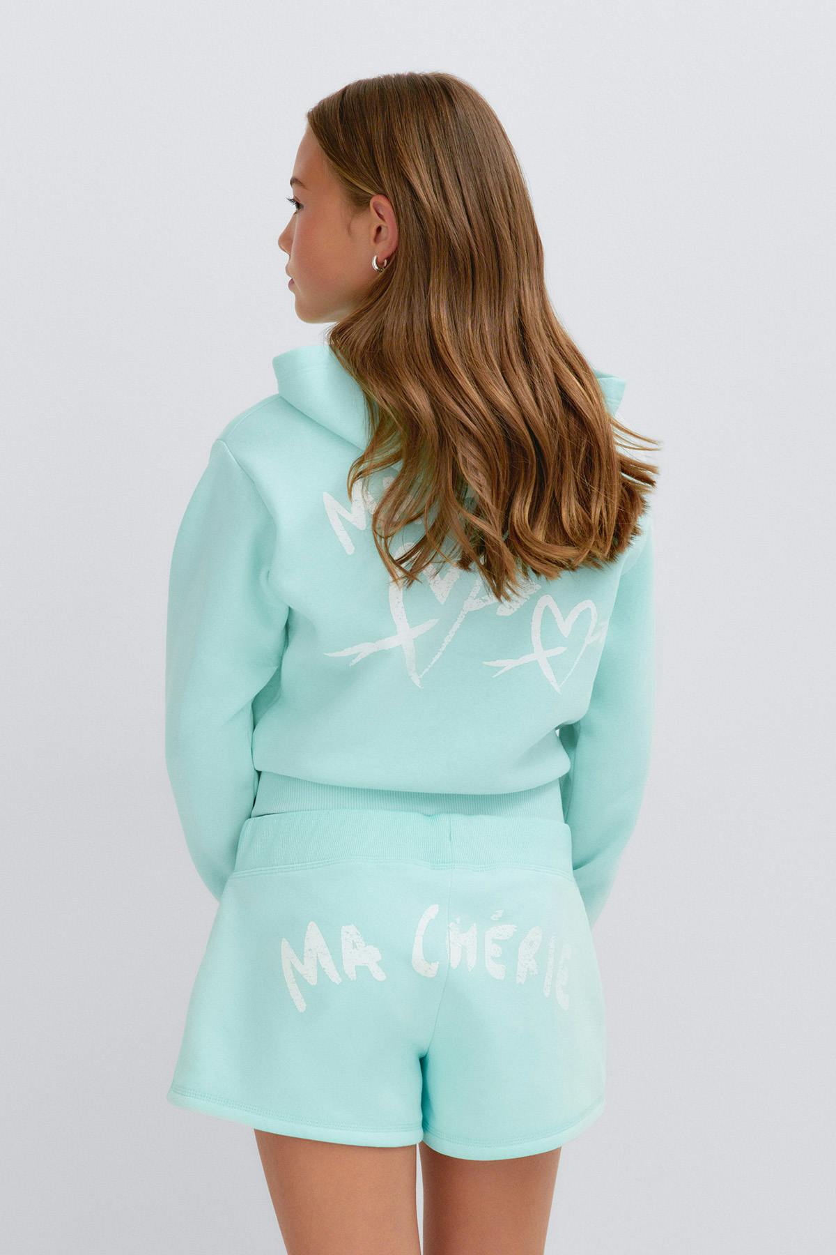 Y sweat shorts - Blue/cherie