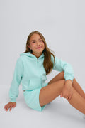 Y sweat shorts - Blue/cherie