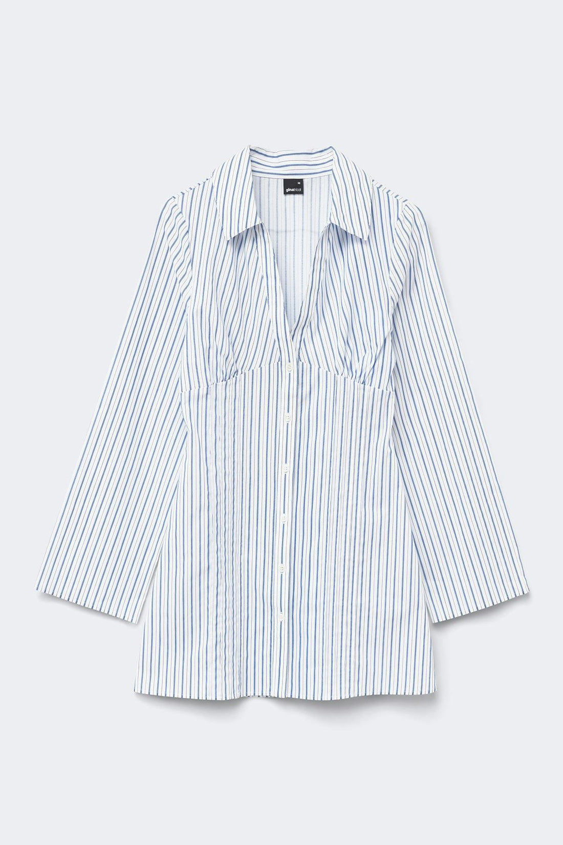 Shaped mini dress - Blue stripe