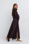 Satin loungewear robe