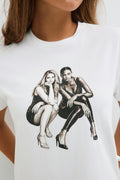 14+ printed tee - White/silver