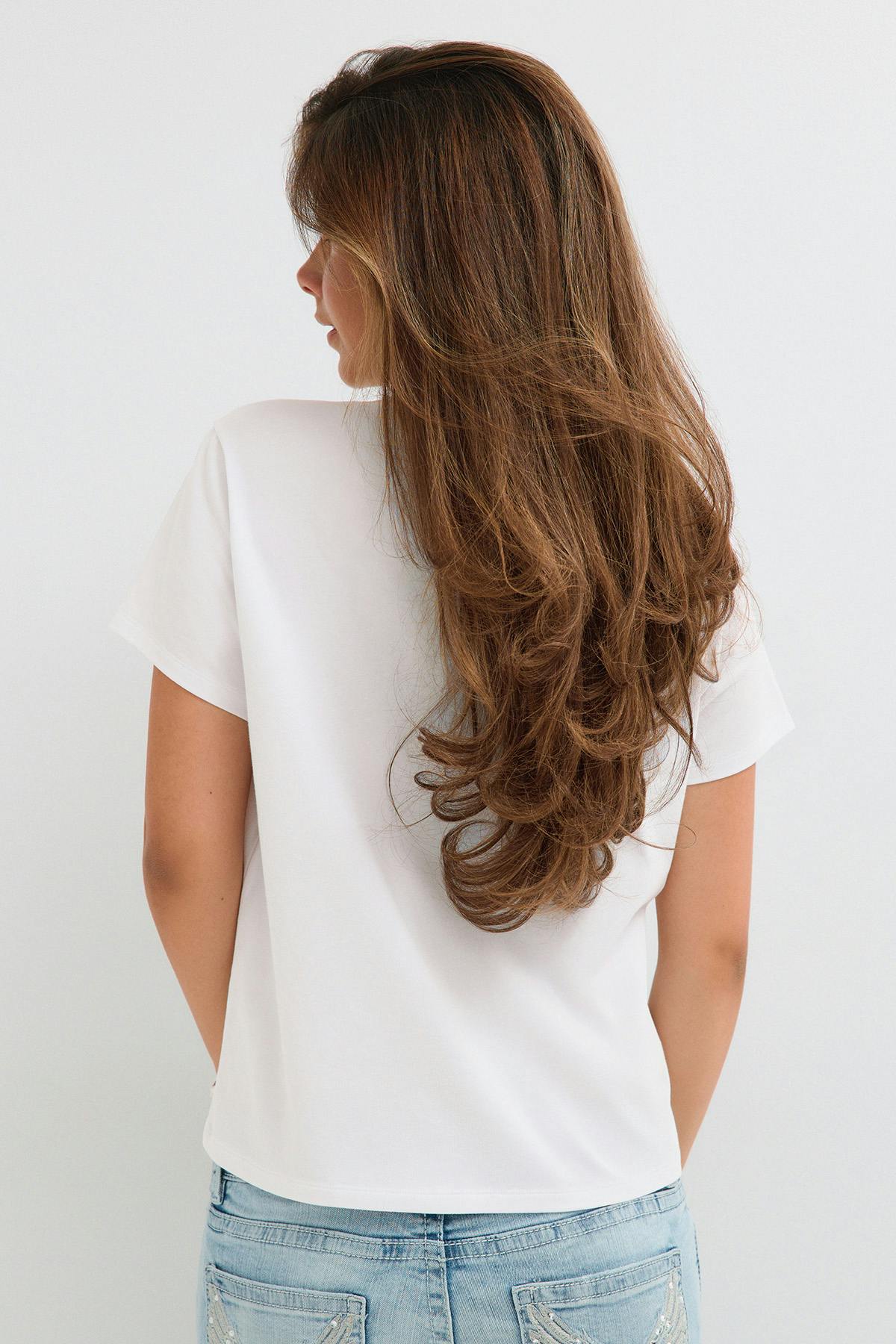 14+ printed tee - White/silver