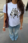 14+ printed tee - Sunny peach