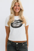 14+ printed tee - White/silver