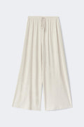 Soft wide loungewear trousers - Beige melange
