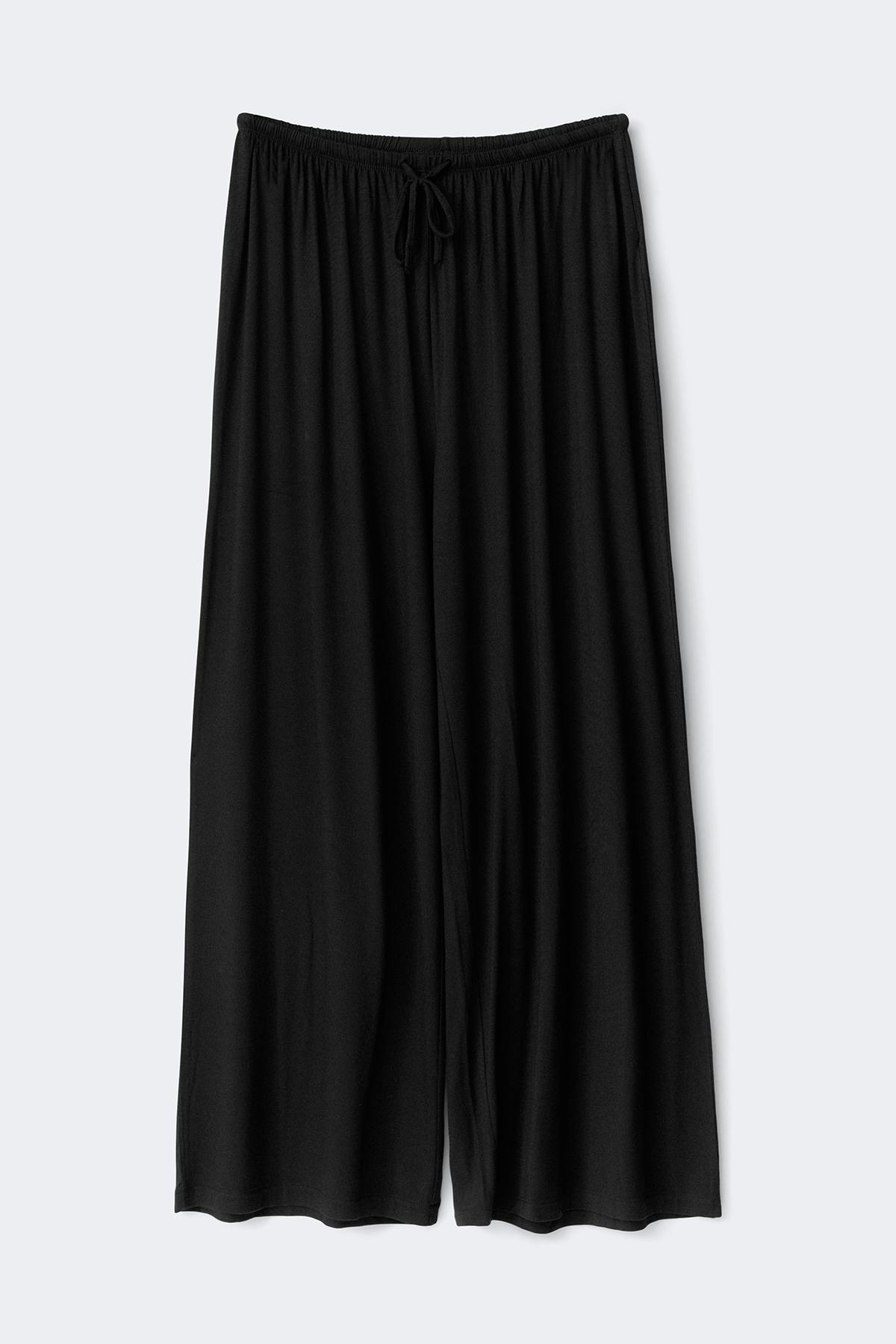 Soft wide loungewear trousers - Noir