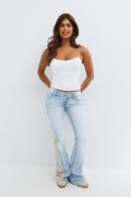 14+ wedge iconic flare jeans - Bleu clair