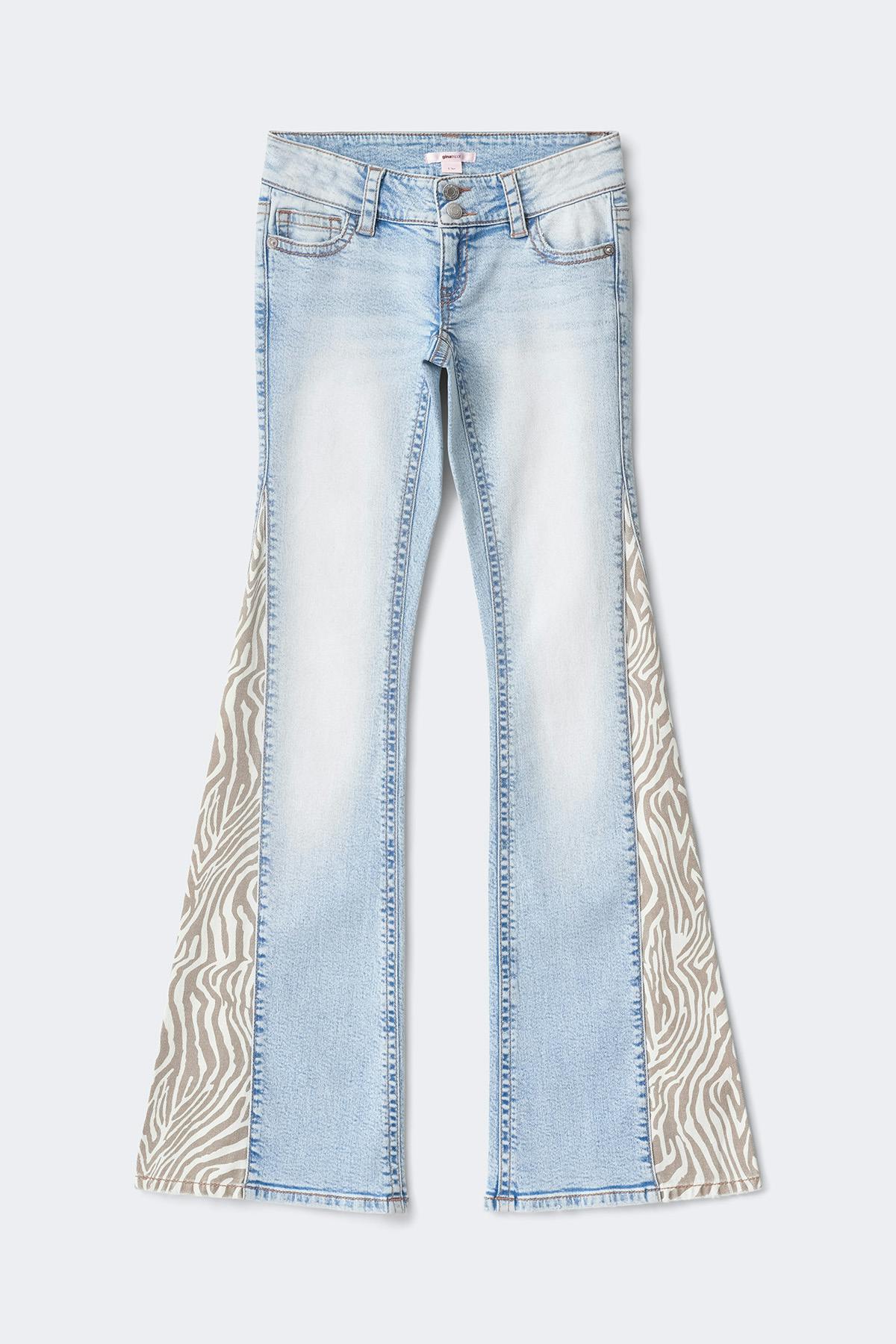 14+ wedge iconic flare jeans - Bleu clair