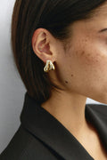 Chunky swirl hoops - Doré