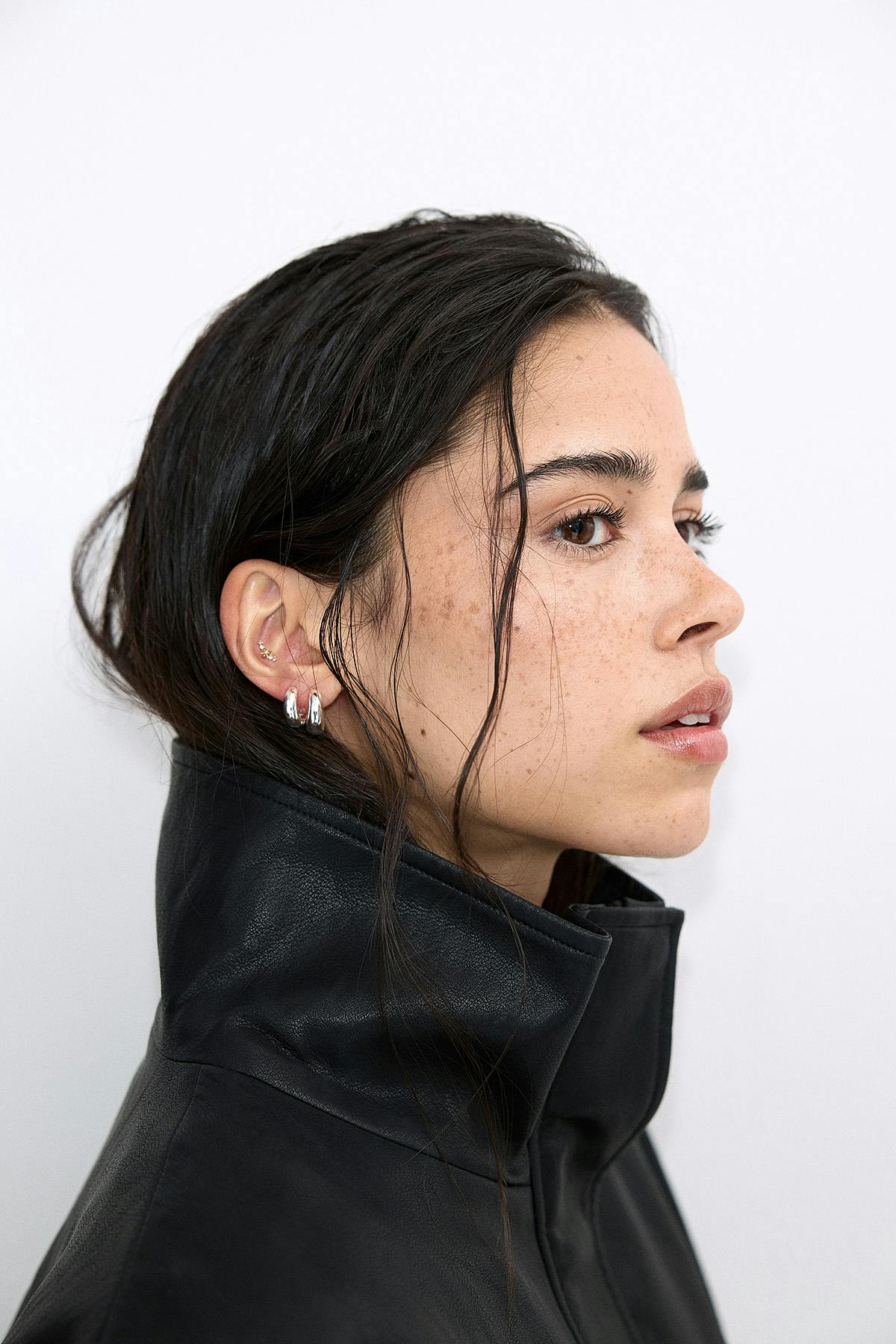2-pack stainless steel earrings - Argent