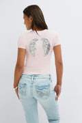 Y printed tee - Ballet slipper
