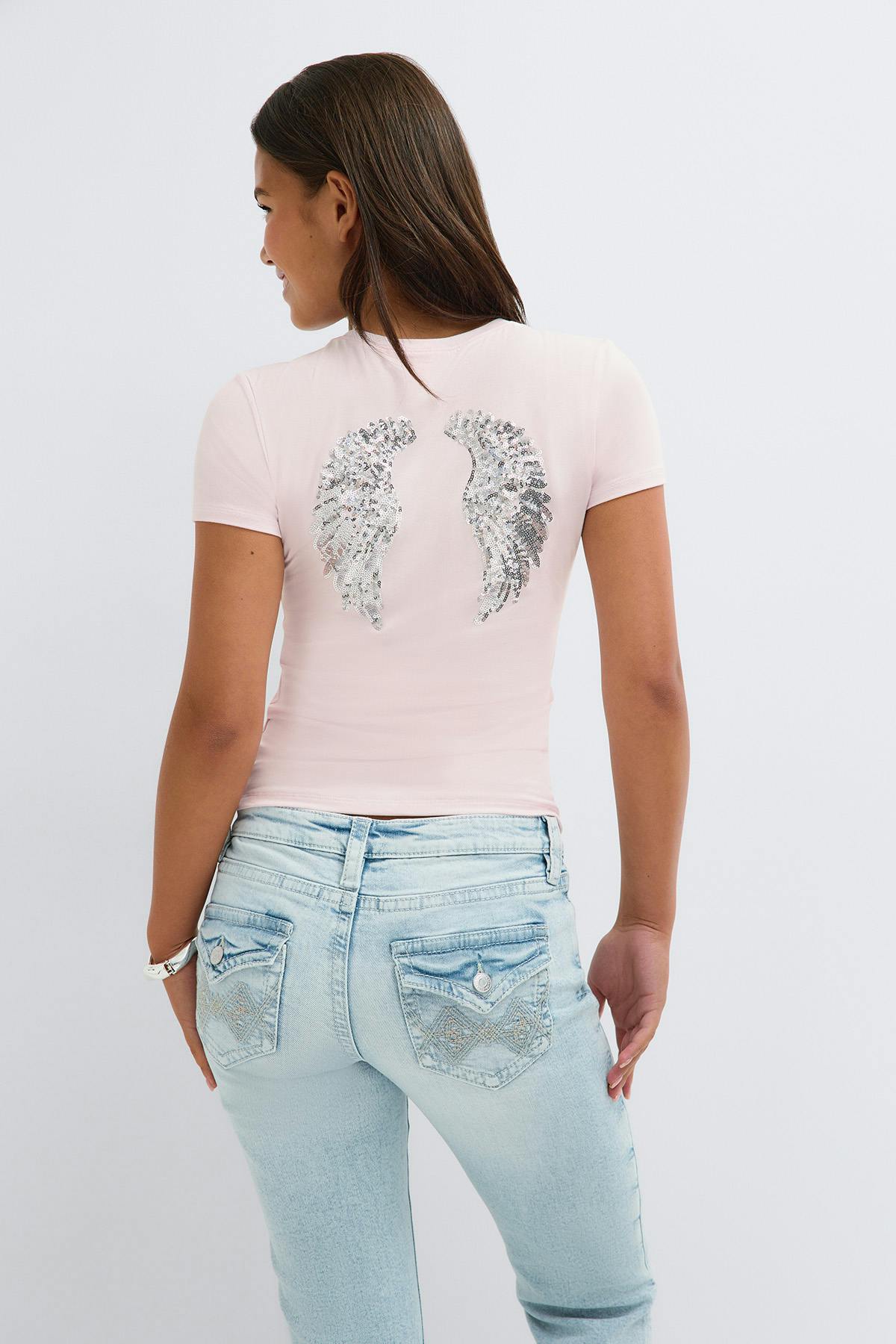 Y printed tee - Ballet slipper