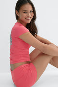 Y printed tee - Corail
