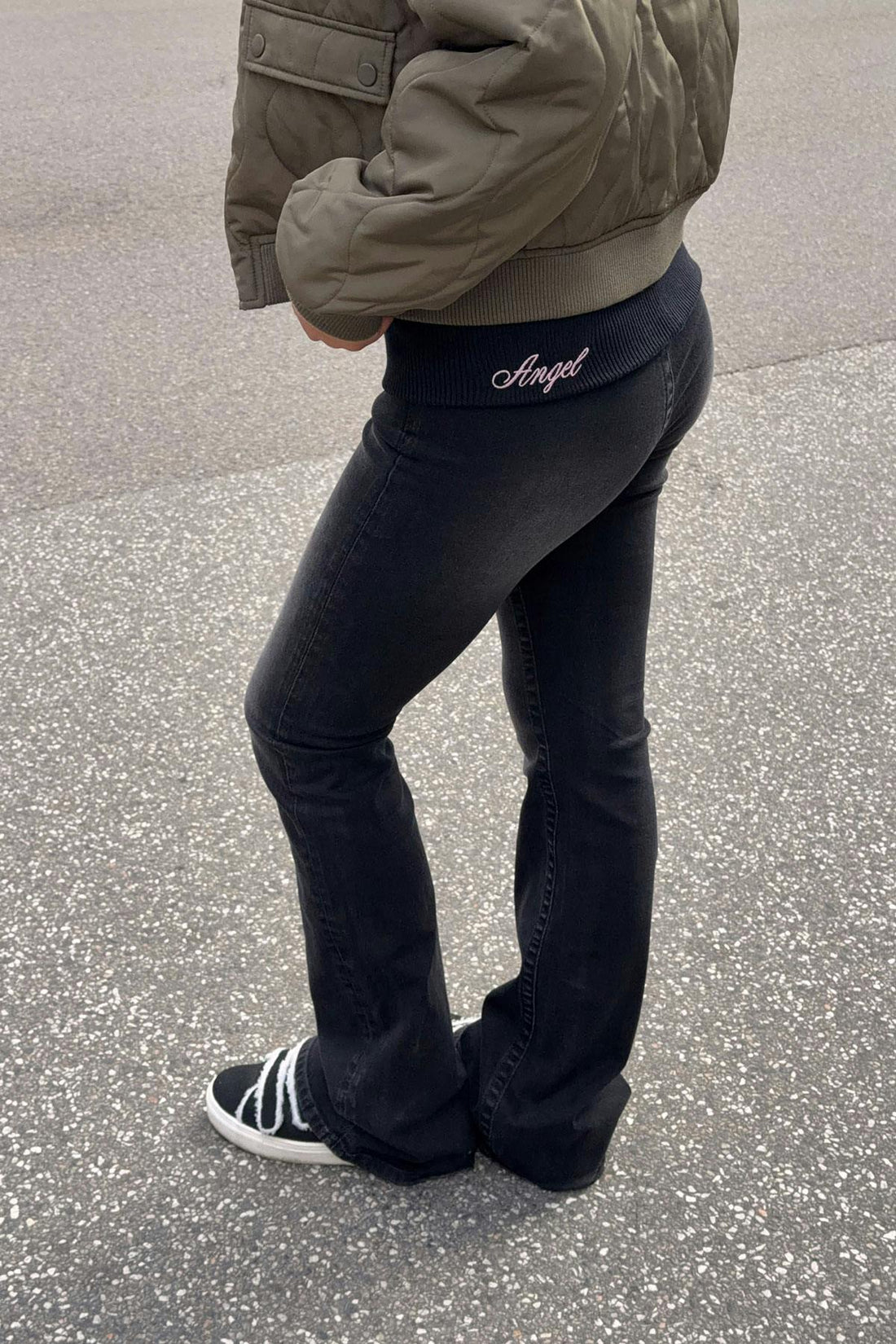 Y lowkey folded jeans - Offblack