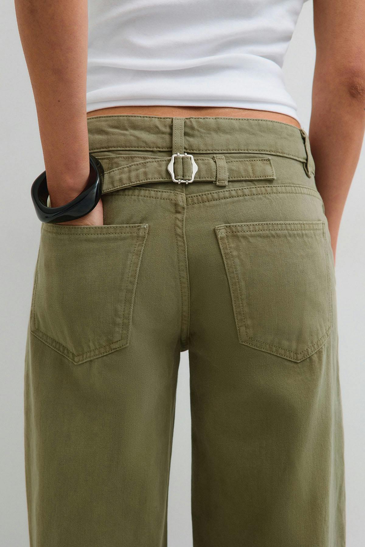 Wide workwear jeans - Blanc cassé