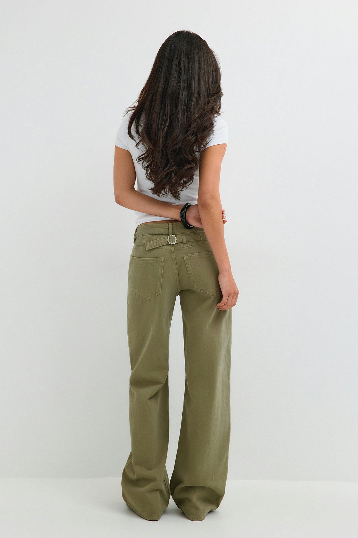 Wide workwear jeans - Blanc cassé