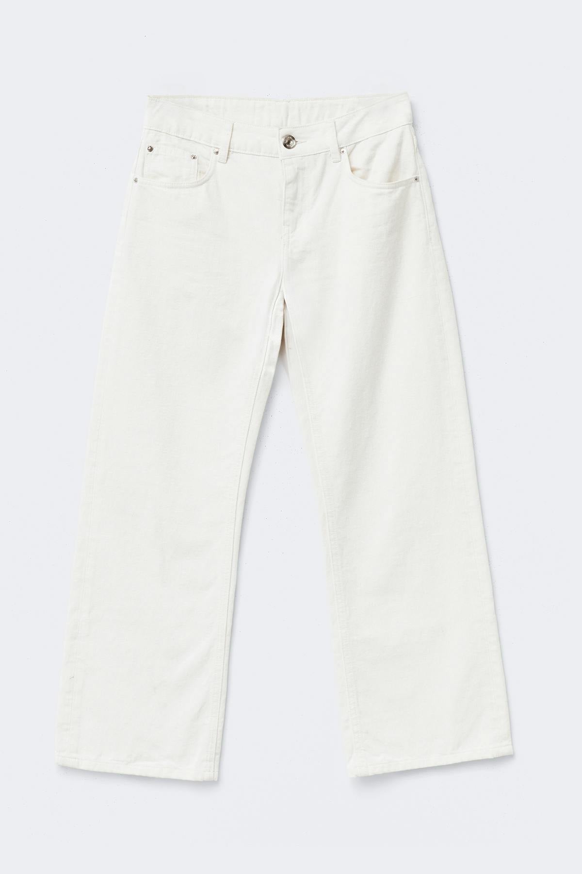 Crush cropped jeans - Blanc
