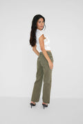 Crush cropped jeans - Kaki