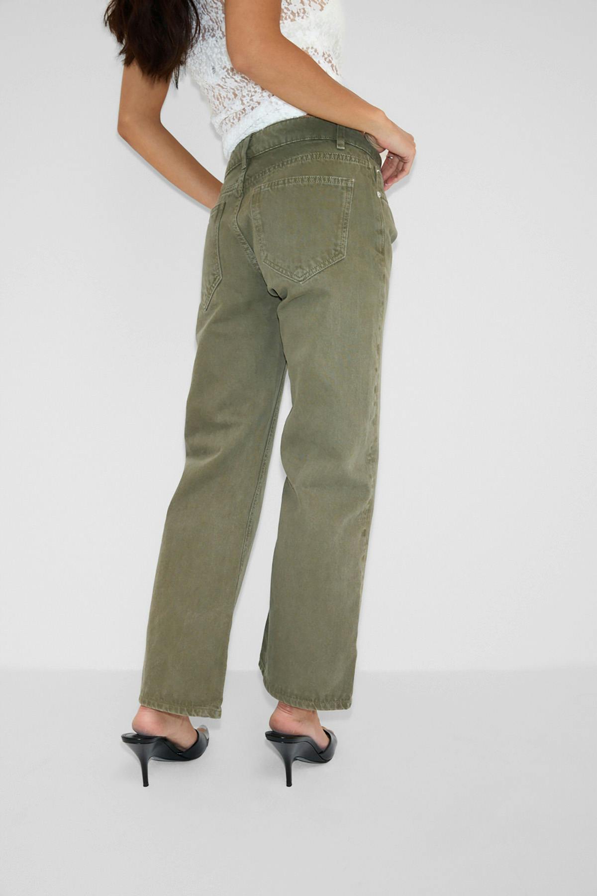 Crush cropped jeans - Kaki