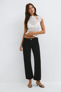 Crush cropped jeans - Blanc