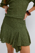 Textured mini skirt - Cypress
