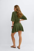 Textured mini skirt - Cypress