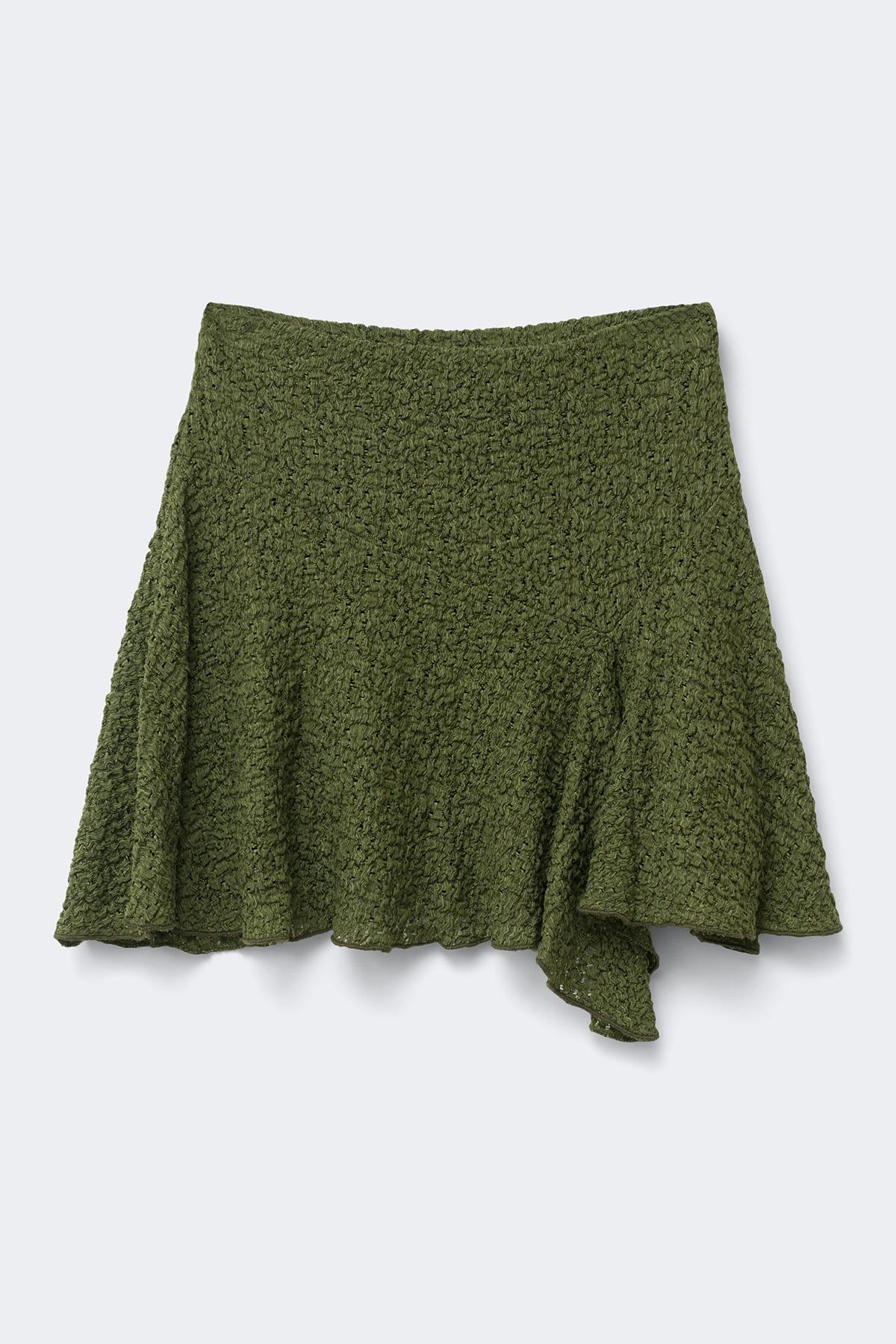 Textured mini skirt - Cypress