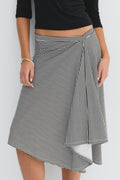Asymmetric skirt - Green stripe