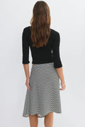 Asymmetric skirt - Green stripe