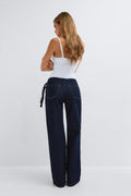 Booty belted jeans - Noir