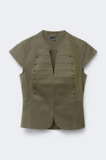 Shaped utility top - Kaki