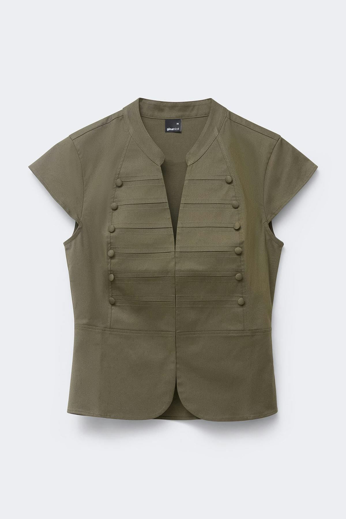 Shaped utility top - Kaki