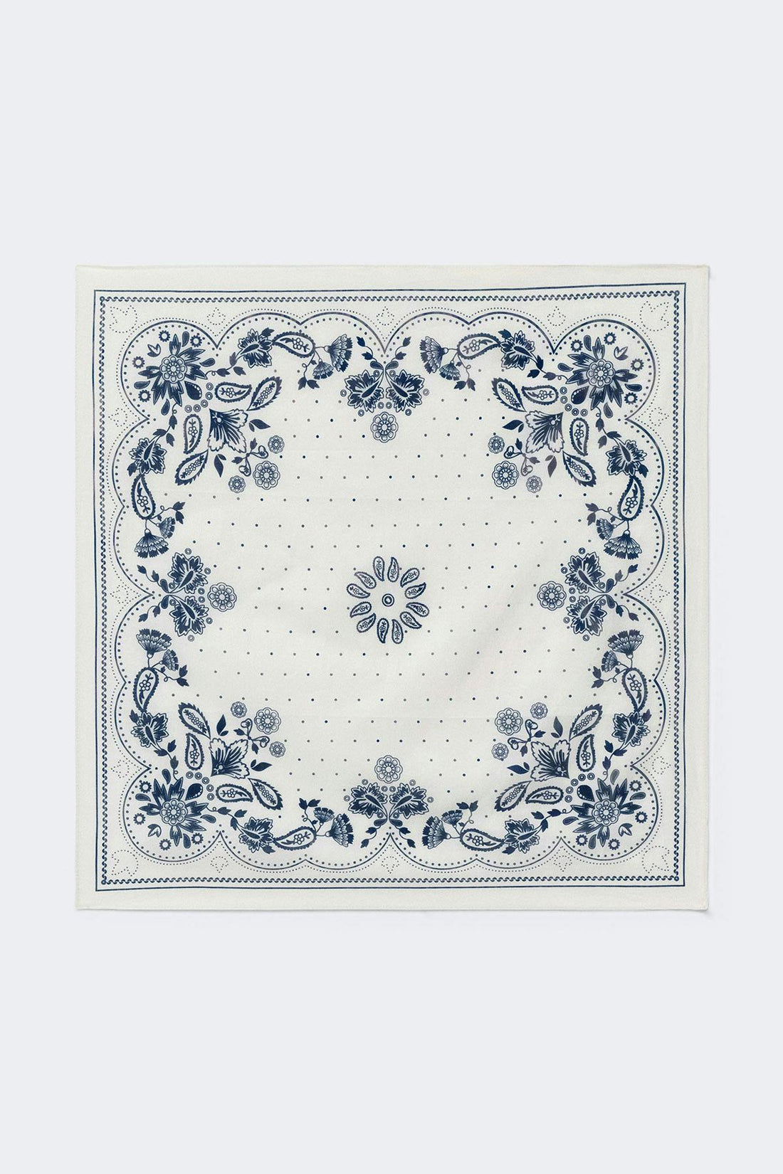 Cotton bandana scarf - Paisley/aop