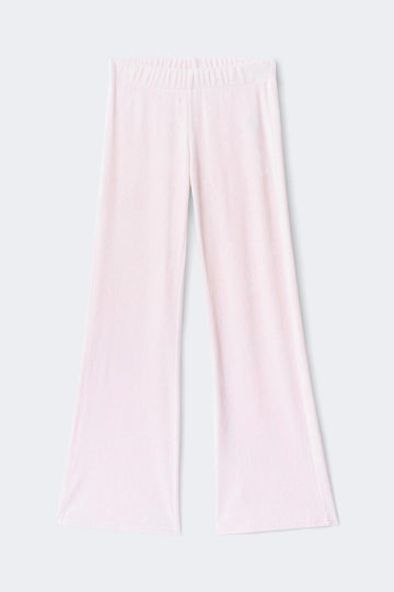 Y velour folded trousers - Ballet slipper