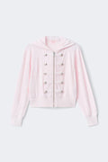 Y napoleon velour hoodie - Ballet slipper