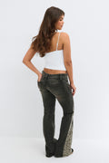 Lauren 14+ wedge iconic flare jeans - Offblack